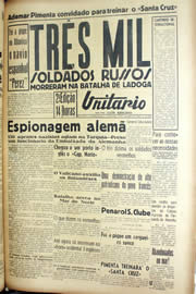 Página do jornal Unitário de dezembro de 1939