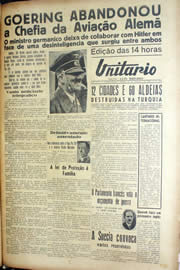 Página do jornal Unitário de dezembro de 1939