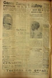 Página do jornal Unitário de fevereiro de 1940