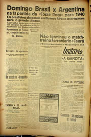 Página do jornal Unitário de março de 1940
