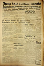 Página do jornal Unitário de março de 1940