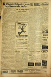 Página do jornal Unitário de março de 1940