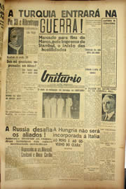 Página do jornal Unitário de março de 1940