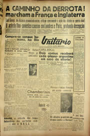 Página do jornal Unitário de março de 1940