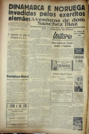 Página do jornal Unitário de abril de 1940