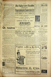 Página do jornal Unitário de abril de 1940