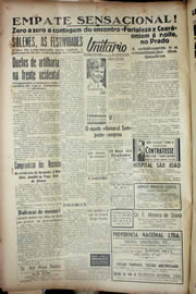 Página do jornal Unitário de maio de 1940