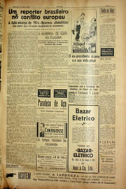 Página do jornal Unitário de maio de 1940