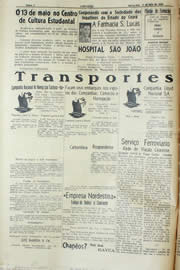 Página do jornal Unitário de maio de 1940