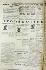 Página do jornal Unitário de maio de 1940