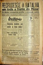 Página do jornal Unitário de maio de 1940