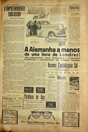 Página do jornal Unitário de maio de 1940