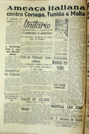 Página do jornal Unitário de maio de 1940