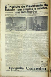 Página do jornal Unitário de junho de 1940