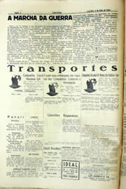 Página do jornal Unitário de junho de 1940