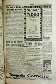 Página do jornal Unitário de junho de 1940