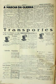 Página do jornal Unitário de junho de 1940