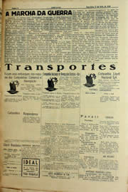 Página do jornal Unitário de junho de 1940