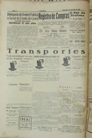 Página do jornal Unitário de junho de 1940