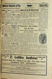 Página do jornal Unitário de junho de 1940