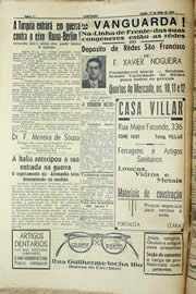 Página do jornal Unitário de junho de 1940