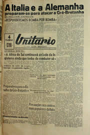 Página do jornal Unitário de junho de 1940