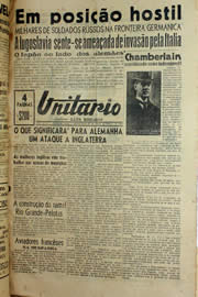Página do jornal Unitário de junho de 1940