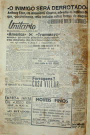 Página do jornal Unitário de junho de 1940