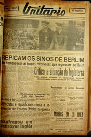 Página do jornal Unitário de julho de 1940