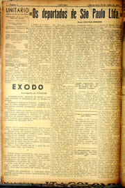 Página do jornal Unitário de julho de 1940