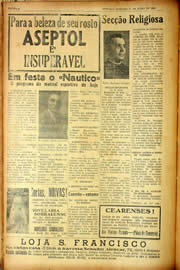 Página do jornal Unitário de julho de 1940