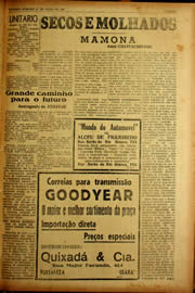 Página do jornal Unitário de julho de 1940