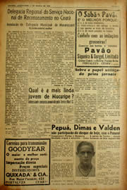Página do jornal Unitário de agosto de 1940