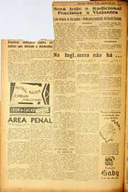 Página do jornal Unitário de agosto de 1940