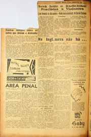 Página do jornal Unitário de agosto de 1940