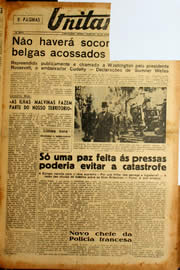 Página do jornal Unitário de agosto de 1940