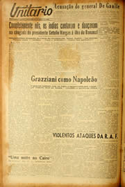 Página do jornal Unitário de agosto de 1940