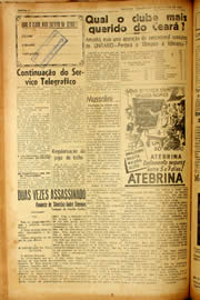 Página do jornal Unitário de agosto de 1940