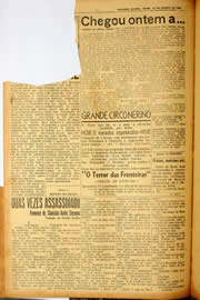 Página do jornal Unitário de agosto de 1940