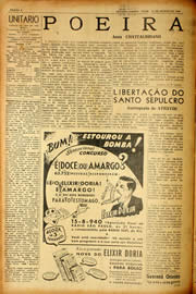 Página do jornal Unitário de agosto de 1940