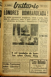 Página do jornal Unitário de agosto de 1940