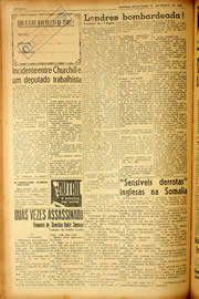 Página do jornal Unitário de agosto de 1940