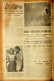 Página do jornal Unitário de agosto de 1940