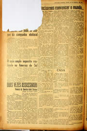 Página do jornal Unitário de agosto de 1940