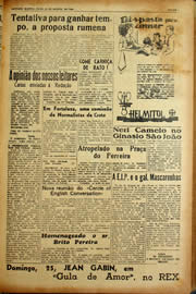 Página do jornal Unitário de agosto de 1940