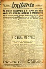 Página do jornal Unitário de setembro de 1940