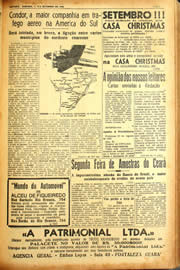 Página do jornal Unitário de setembro de 1940