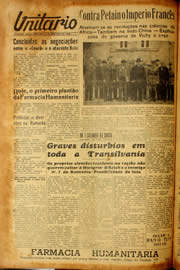 Página do jornal Unitário de setembro de 1940