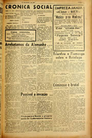 Página do jornal Unitário de setembro de 1940