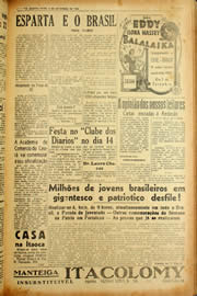 Página do jornal Unitário de setembro de 1940